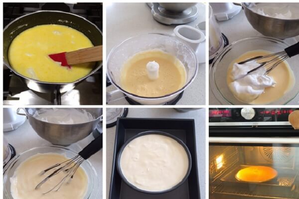 cách làm bánh bông lan phô mai bơ