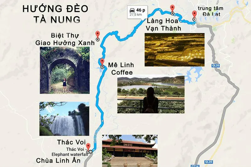 Bản đồ du lịch Đà Lạt – Cùng Tico Travel khám phá Đà Lạt