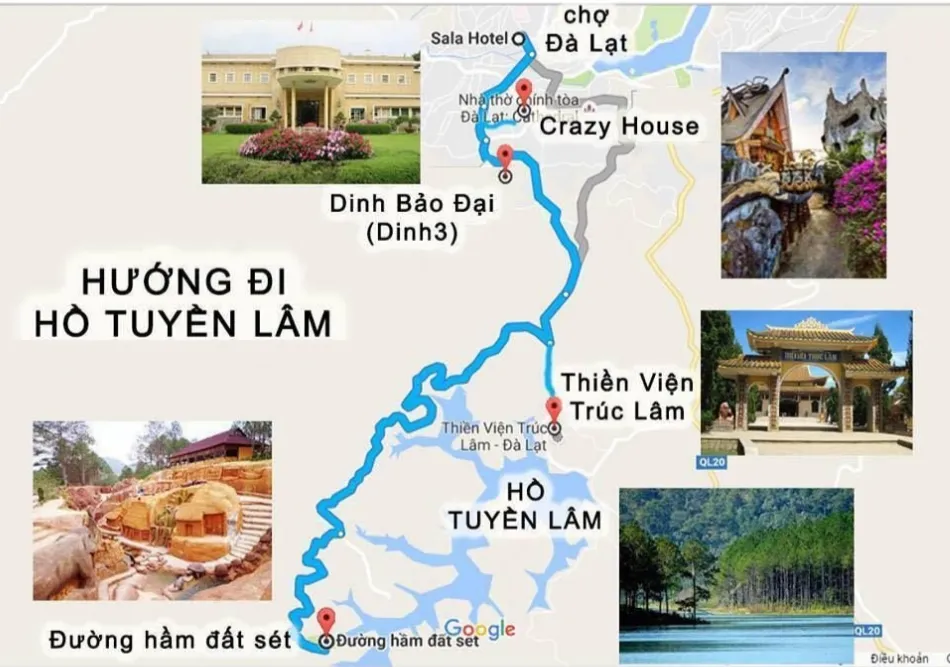 Bản đồ du lịch Đà Lạt – Cùng Tico Travel khám phá Đà Lạt