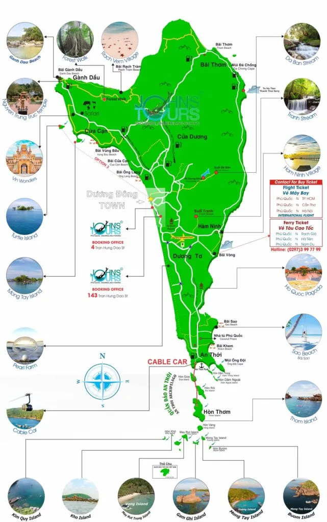 Bản đồ Phú Quốc – Giúp bạn du lịch Phú Quốc dễ dàng