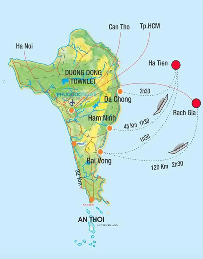 Bản đồ Phú Quốc – Giúp bạn du lịch Phú Quốc dễ dàng