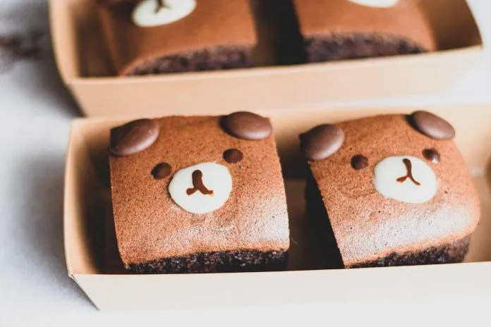 Cách làm bánh castella chocolate Đài Loan hình gấu Brown siêu cưng