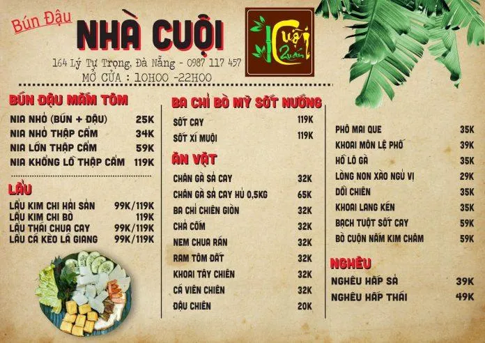 Lên kèo thử ngay 12 quán bún đậu mắm tôm tại Đà Nẵng ngon “nhức nách”!