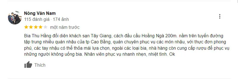 Nhà hàng Thu Hằng – Điểm đến lý tưởng để thưởng thức đặc sản Cao Bằng