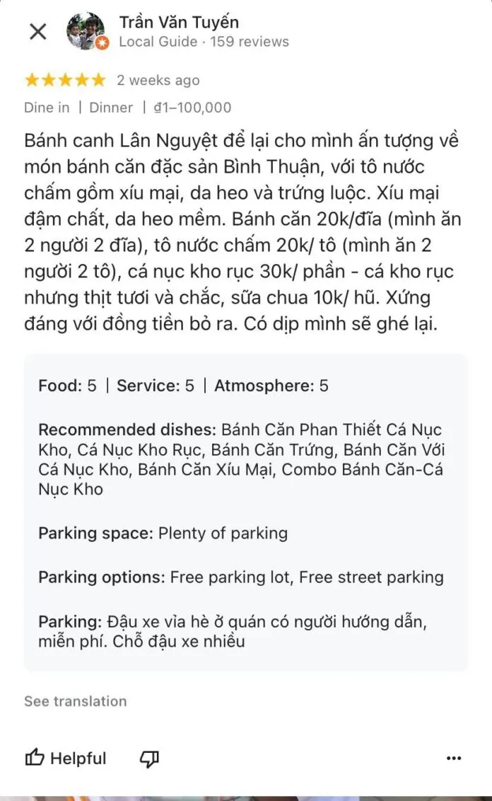 Review quán bánh căn Lân Nguyệt trứ danh tại Phan Thiết!