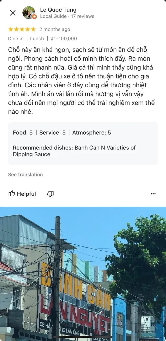 Review quán bánh căn Lân Nguyệt trứ danh tại Phan Thiết!