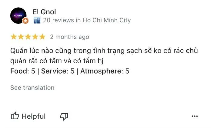 Review quán Cô Ba – Đặc sản biển tại Sài Gòn